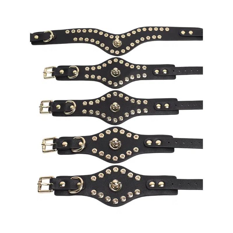 Wholesale Submissive Starter Kit with Rivet Design Cuff Details