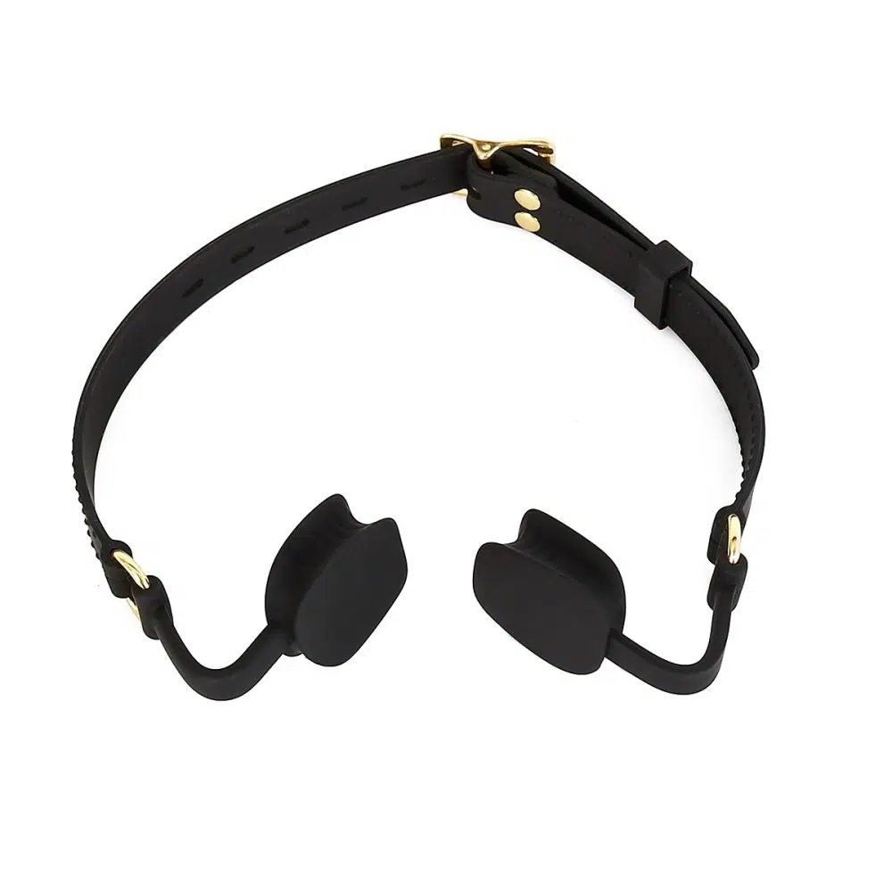 Musta tukku-pehmeä Ball Gag silikonihuulten suutulpalla