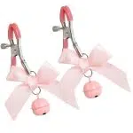 Rosa Großhandels-Nippelklemmen mit Schleifenband Rosa Großhandels-Nippelklemmen mit Schleifenband