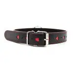 Colar de corrente de bondage de couro preto por atacado para vista traseira de submissas