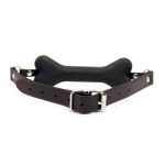 Hueso negro al por mayor de la mordaza de la boca abierta del silicón en demostración posterior de varios colores