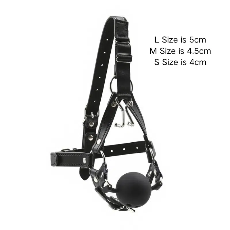 Tukkumyynti Mask Ball Gag valjaat nenäkoukku musta