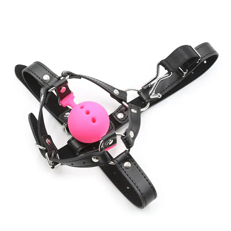 Tukku naamio Ball Gag valjaat Nose Hook Front Show