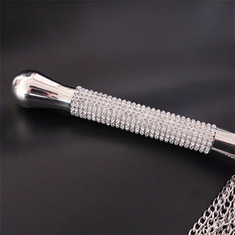 Wholesale Metal Floggers with Rhinestone Handle hand details Металлические флоггеры оптом с деталями на ручке из стразов