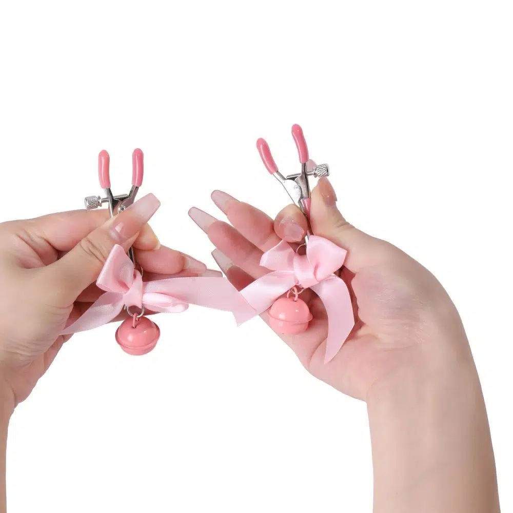 Wholesale Nipple Clamps with Bow Ribbon Show Großhandel mit Nippelklemmen mit Schleifenband