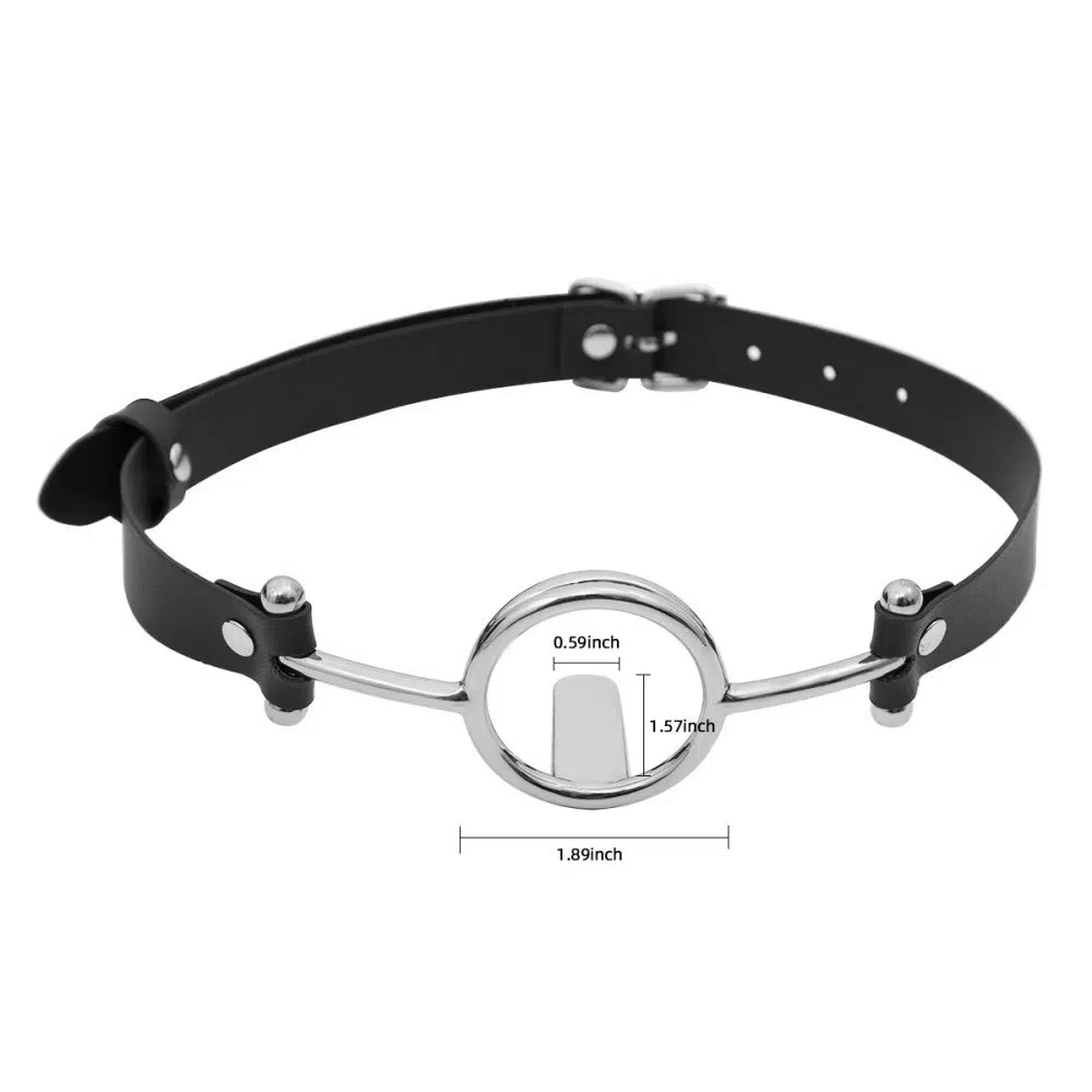 Wholesale O Ring Gag with Metal Mouth Spreader Hole details Mordaça de anel O por atacado com detalhes de furo espalhador de boca de metal