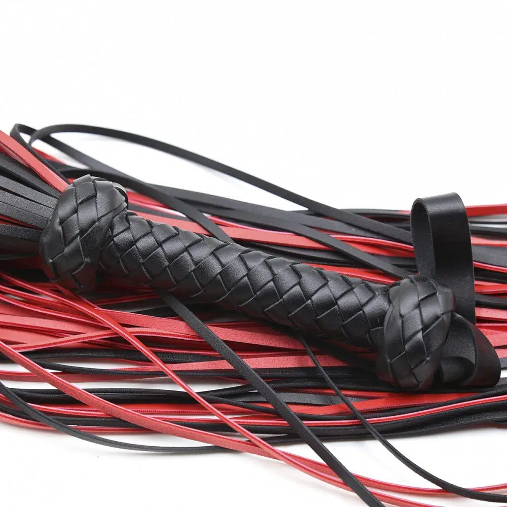 Venda por atacado de chicote de couro SM Flogger Toy Hand Show