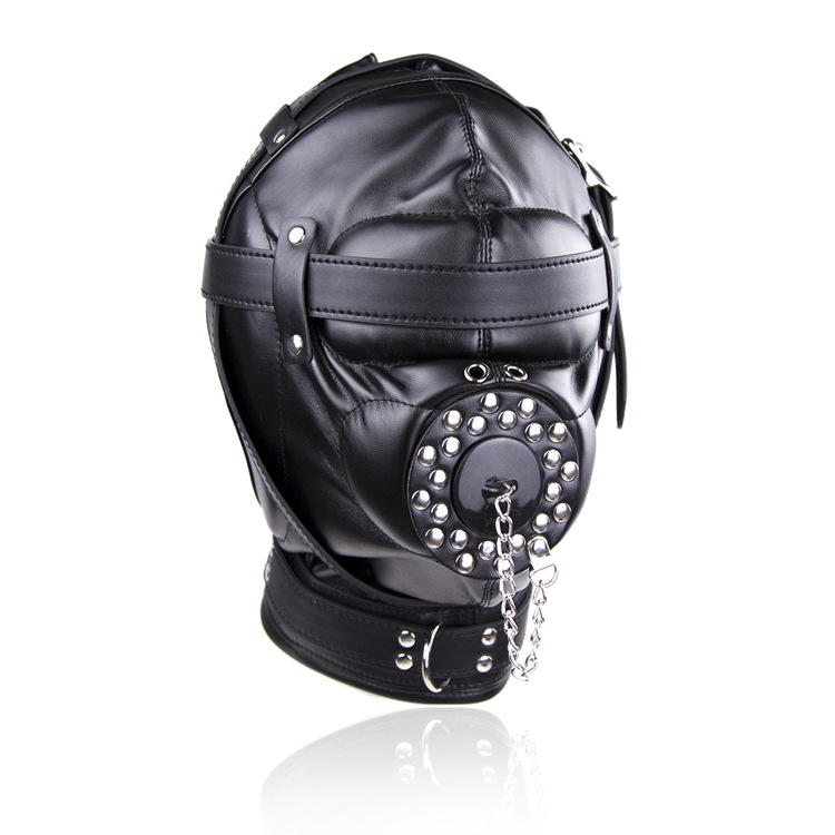 Wholesale Sexy Bondage Mask with Leather Dominatrix Hood Front Máscara de bondage sexy por atacado com capuz frontal de couro Dominatrix