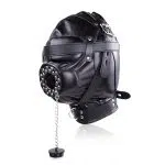 Wholesale Sexy Bondage Mask with Leather Dominatrix Hood Side Display