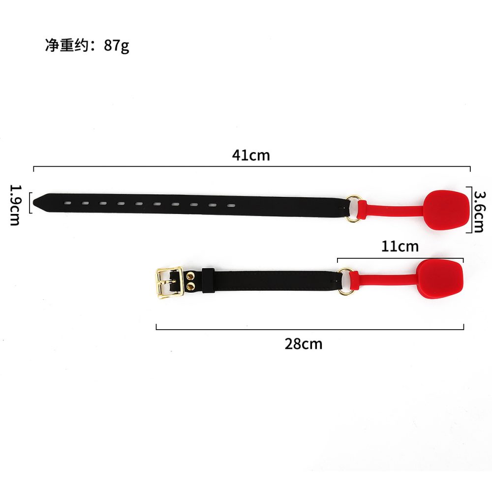 Mordaza de bola suave al por mayor con espectáculo de tamaño de tapón de boca de labios de silicona