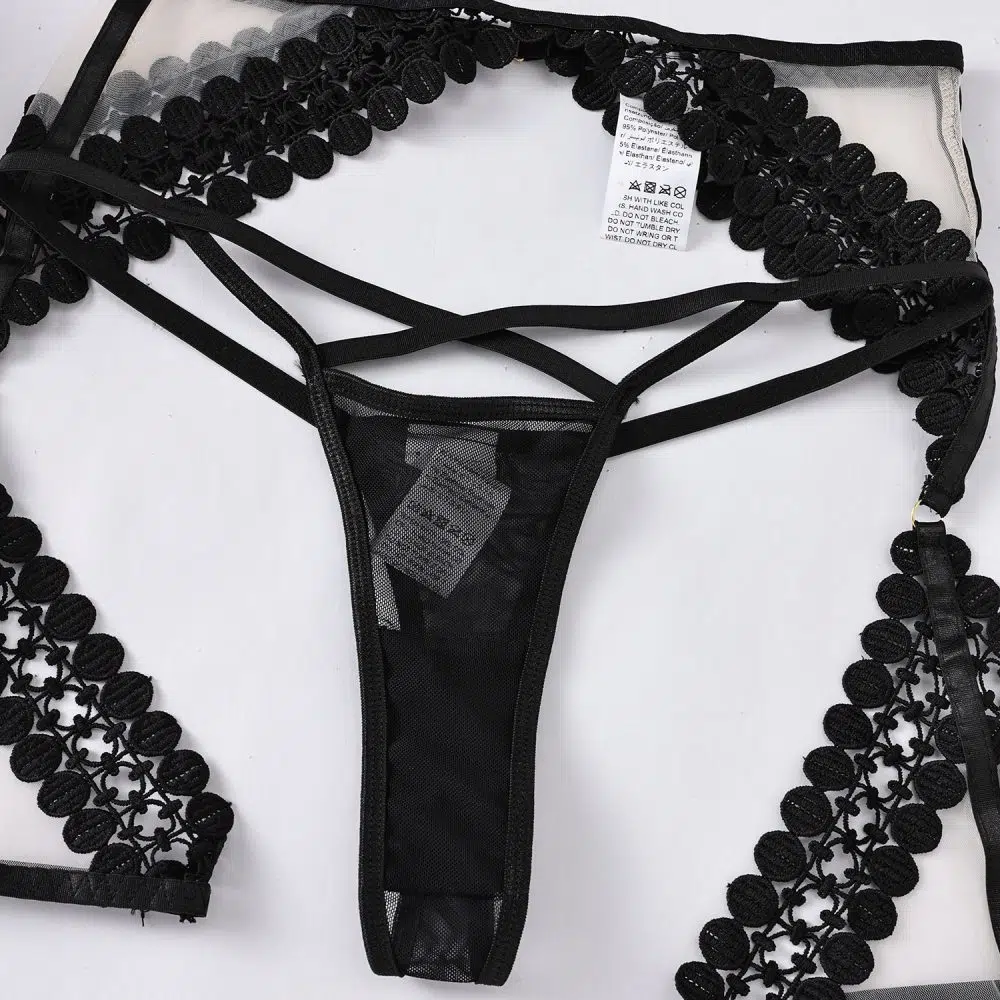 Allure Shadow BH og Trusse Lingeri Sæt Trussedetaljer