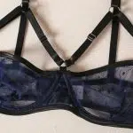 Azure Polka Dot Sheer Bralette Ensemble Sutiã Show
