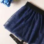 Detalhes da cintura do conjunto Azure Polka Dot Sheer Bralette