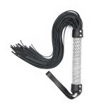 Flogger negro deslumbrante con borlas brillantes Flogger negro deslumbrante con borlas brillantes