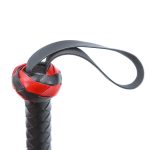 Detalhes requintados do cabo do chicote de couro vegano de tom duplo