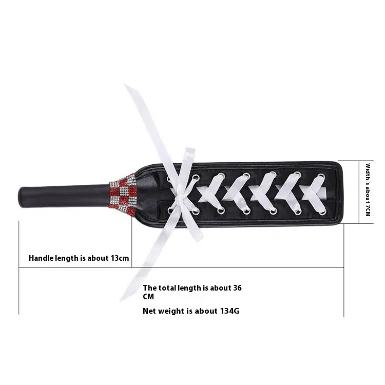 Exquisite Leather Spanking Paddle with Lace Detail Size