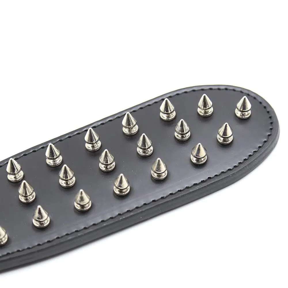 Intrepid Studded Leather BDSM Paddle Details