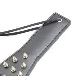 Intrepid Studded Leather BDSM Paddle Handle Show