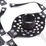 Intrigue Læder BDSM Horse Mask detaljer