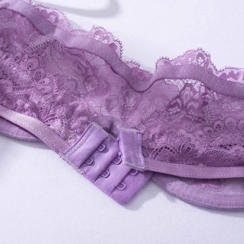 Lavender Whisper Sheer Balconette Alusvaatteet Set rintaliivit Takaosan tiedot