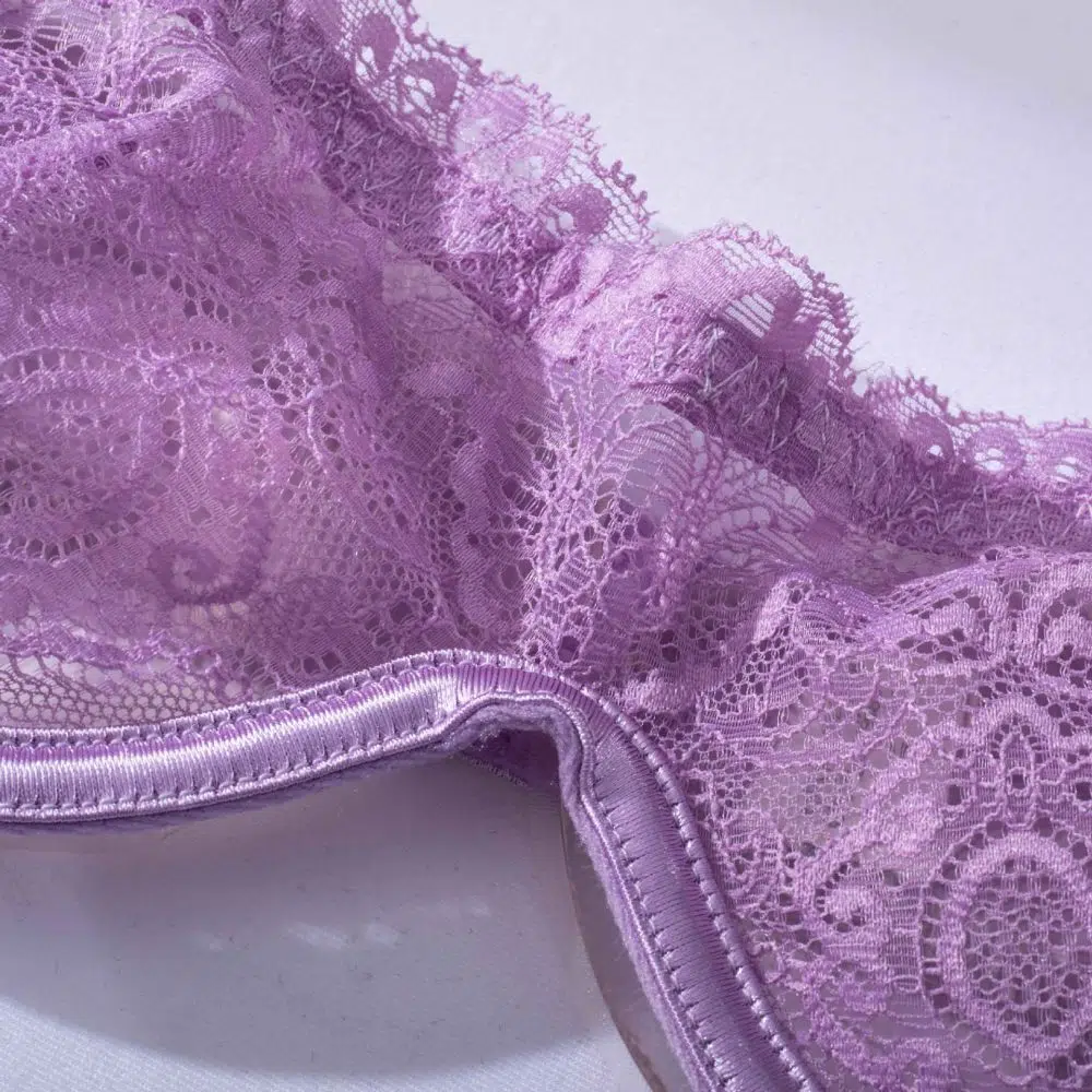 Lavender Whisper Sheer Balconette Alusvaatteet Set Bra Details