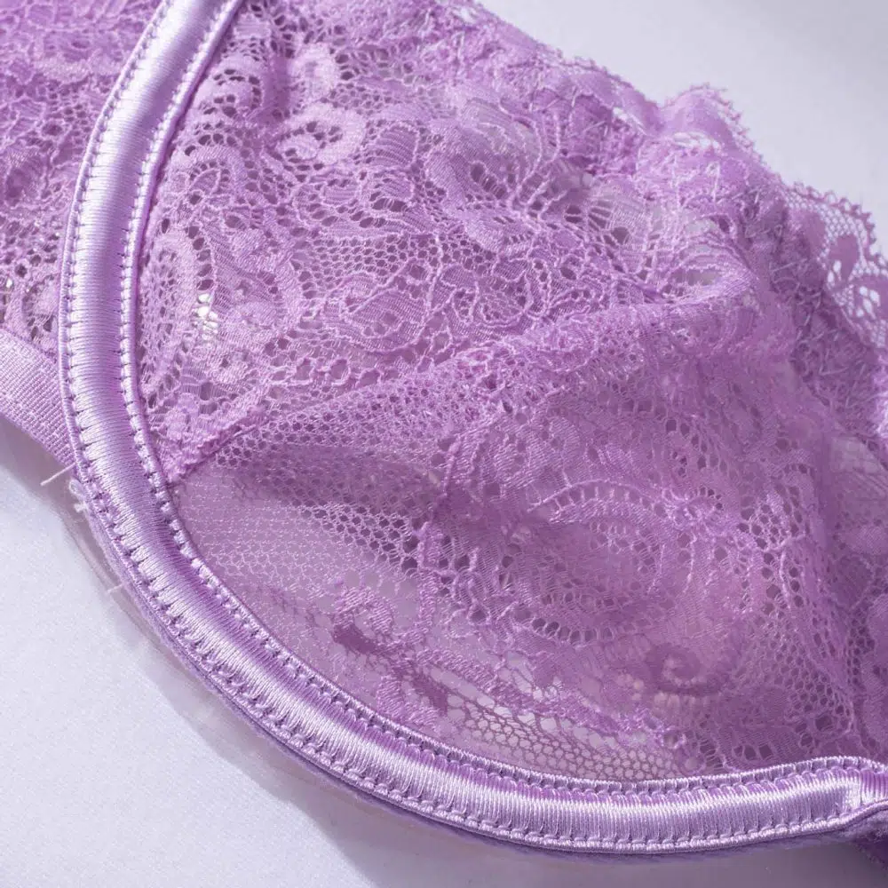 Lavender Whisper Sheer Balconette Alusvaatteet Set Bra Show