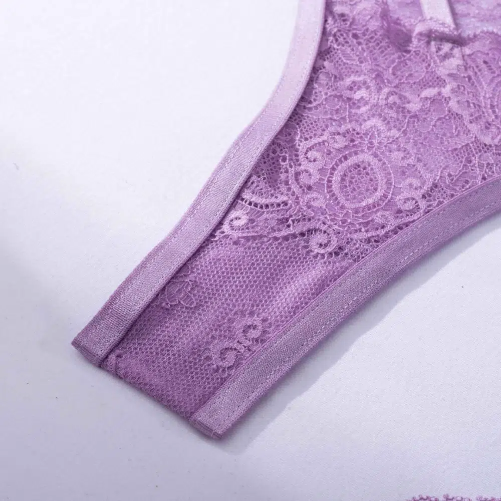 Lavender Whisper Sheer Balconette Alusvaatteet Set Haarojen tiedot
