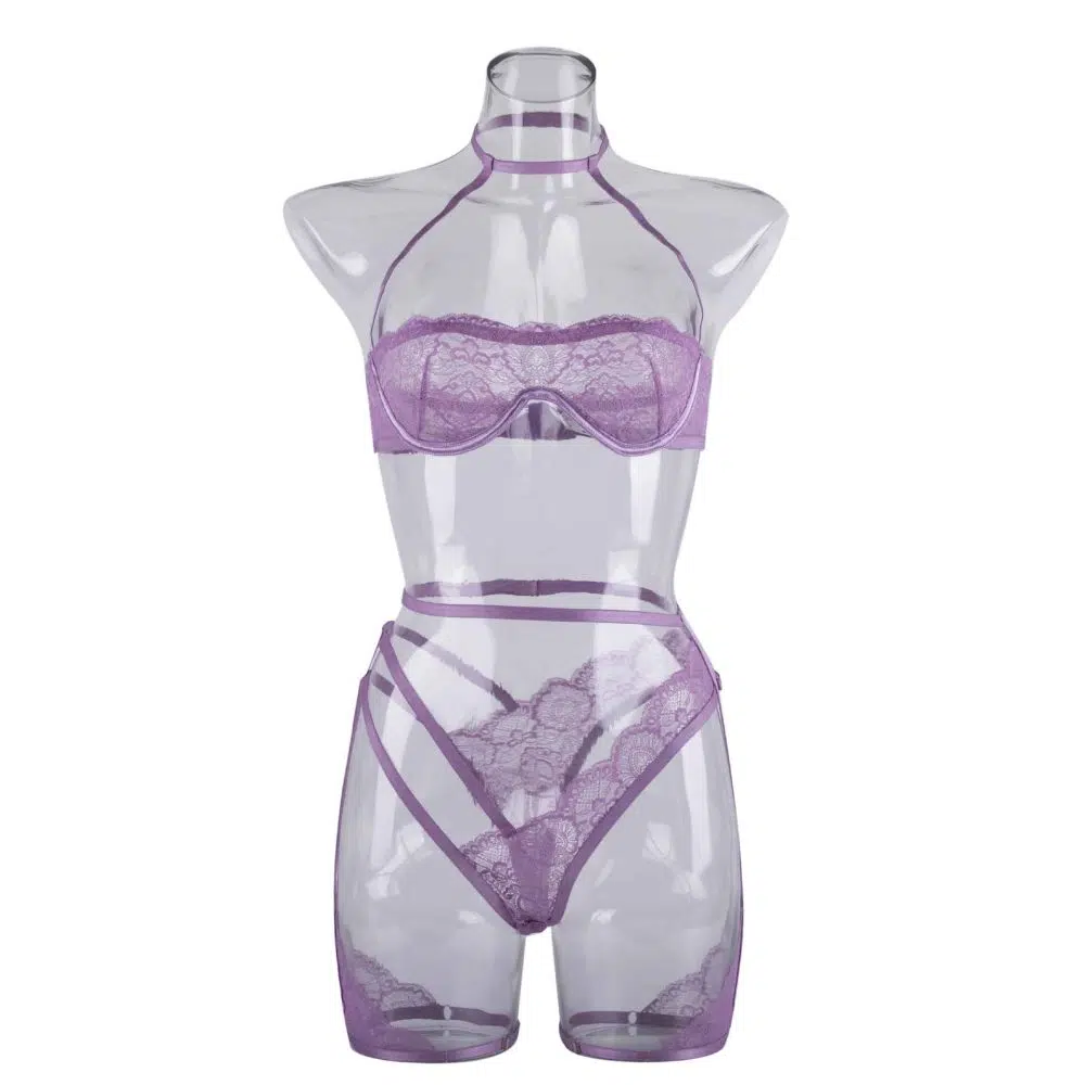 Lavender Whisper Sheer Balconette Alusvaatesarja edestä