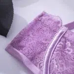Lavender Whisper Sheer Balconette Alusvaatteet Set Pitsiyksityiskohtia