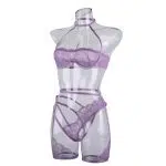 Lavender Whisper Sheer Balconette Alusvaatteet Set Sivunäkymä