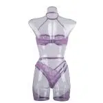 Lavender Whisper Sheer Balconette Alusvaatteet Takana näkymä