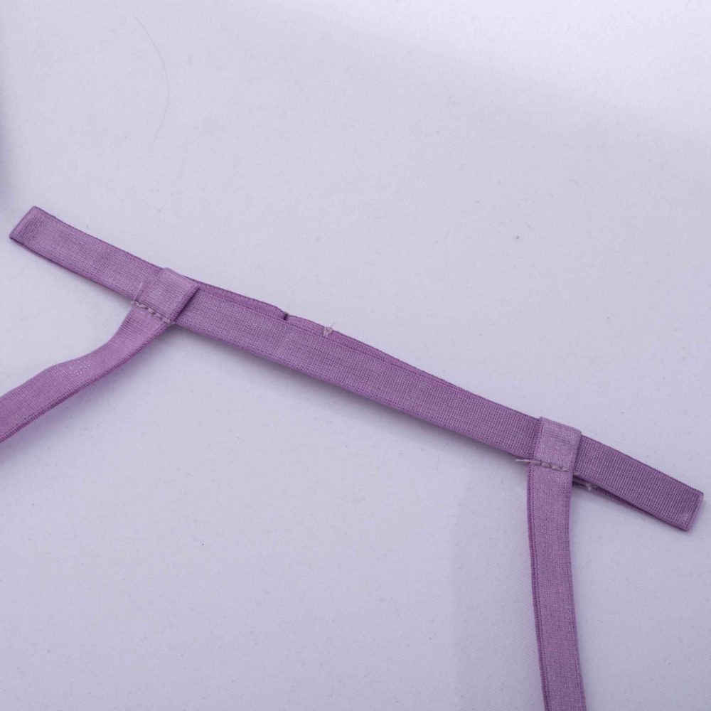 Lavender Whisper Sheer Balconette Lingerie Set waist Details Lavendel Whisper Sheer Balconette Underkläder Set midja Detaljer