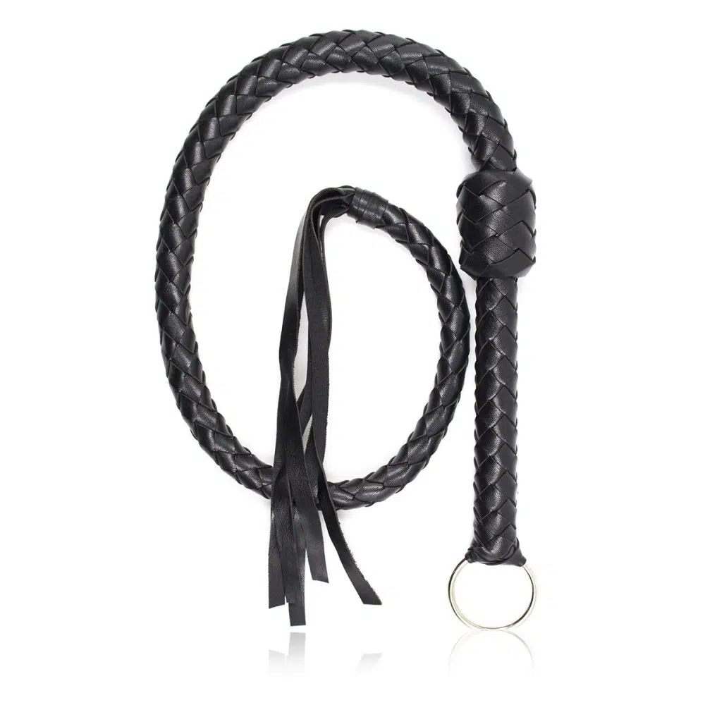 Spanker de cuero de lujo para espectáculo de juego sensorial