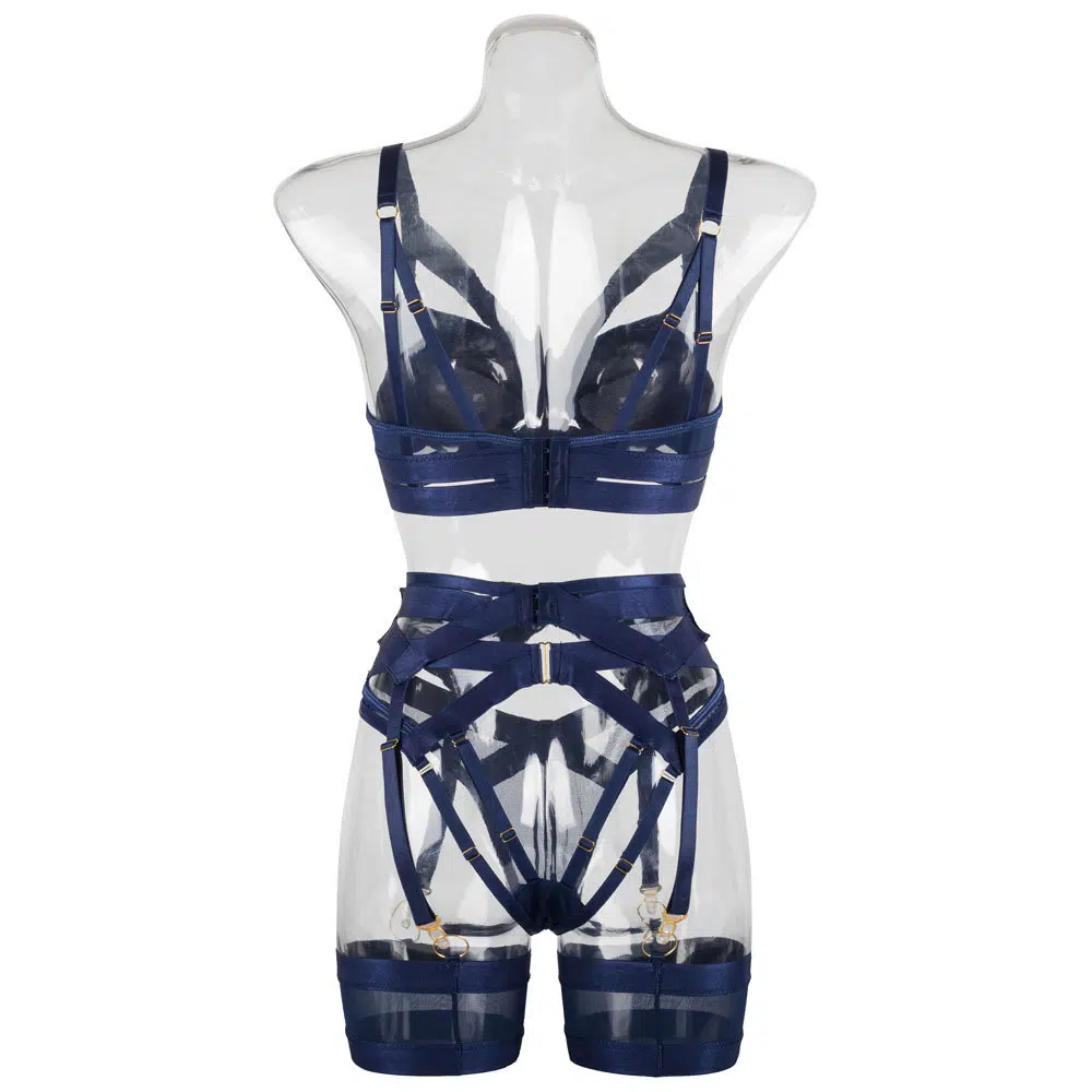 Nautical Charm Push Up BH och trosor set bakifrån