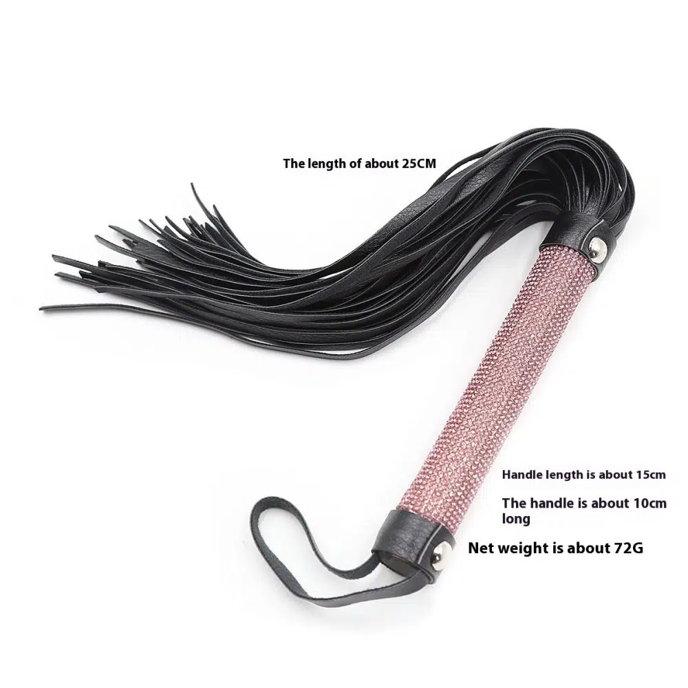 Flogger rosa deslumbrante con borlas brillantes