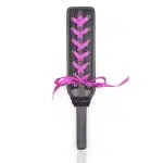 Purple Exquisite Leather Spanking Paddle with Lace Detail