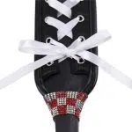 White Exquisite Leather Spanking Paddle with Lace Details