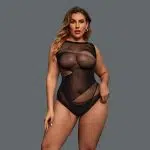 Боди-комбинезон Midnight Mesh больших размеров