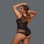 Боди-комбинезон Midnight Mesh больших размеров, вид сзади