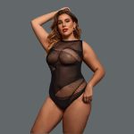 Показ чулок для тела Midnight Mesh Plus Size